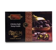Çikolata Kaplı Antep Fıstıklı Çifte Kavrulmuş Lokum 300G