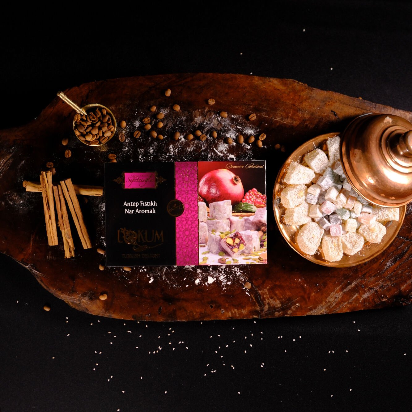 Antep Fıstıklı Nar Aromalı Lokum 300 gr